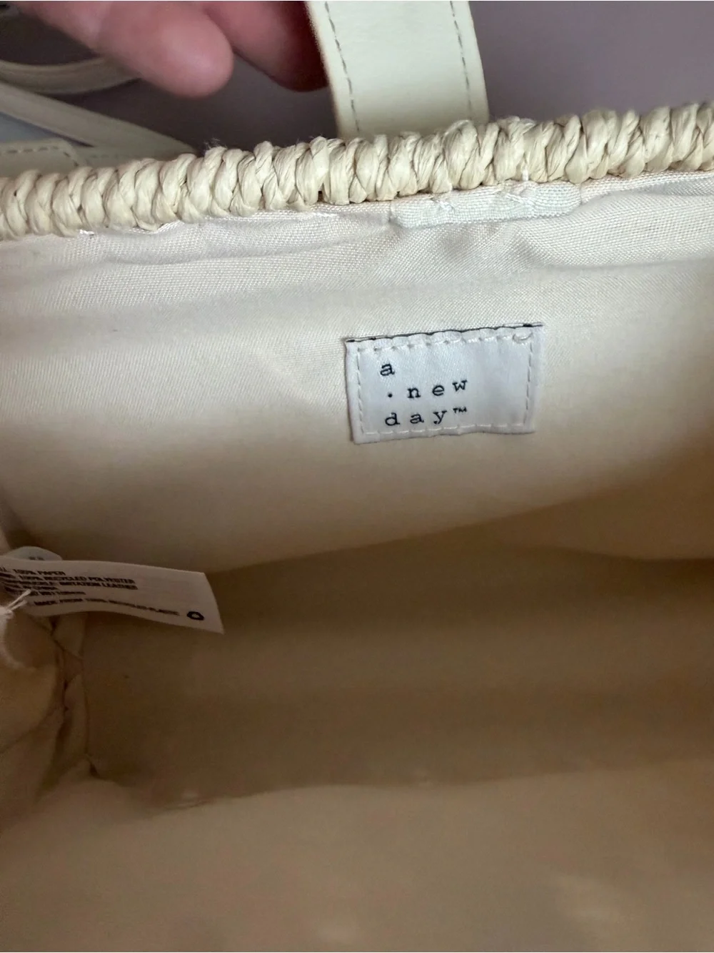 Adorable Woven Straw Crossbody Bag in Cream NWOT!